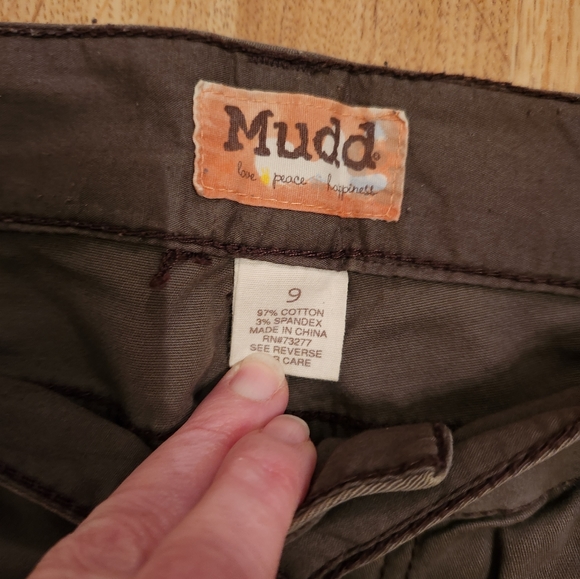 Mudd Cargo Stretch Skinny Straight Leg Khaki Pants Brown 9 - Picture 5 of 8